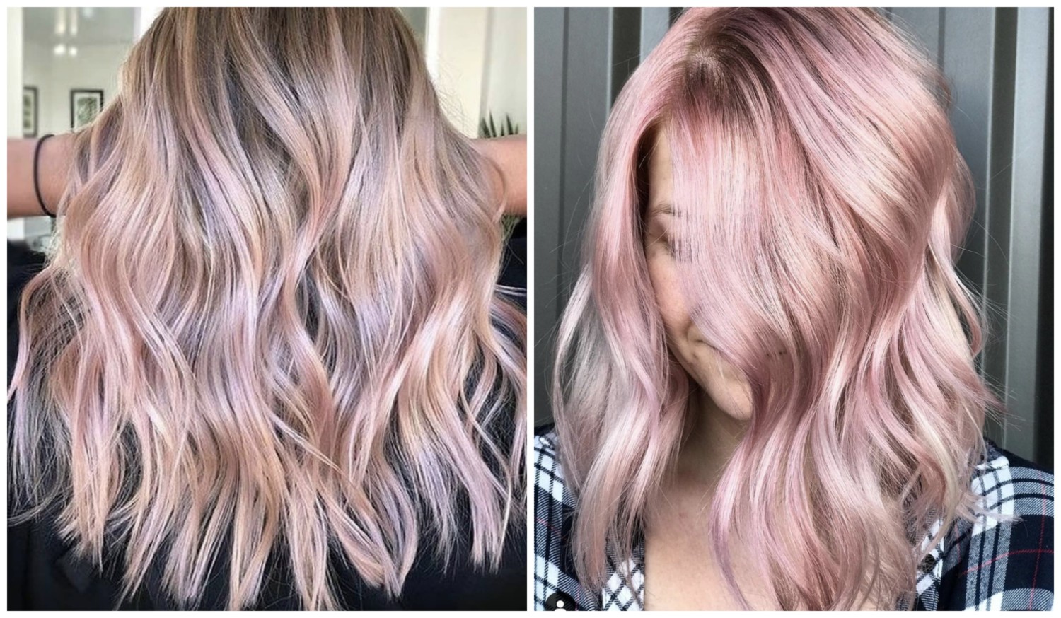 Rose-gold hair is making a comeback this spring