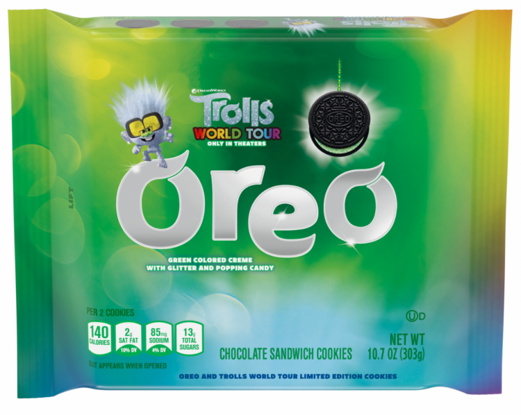 You can now buy new 'Trolls' Oreos with glittery pink or green creme