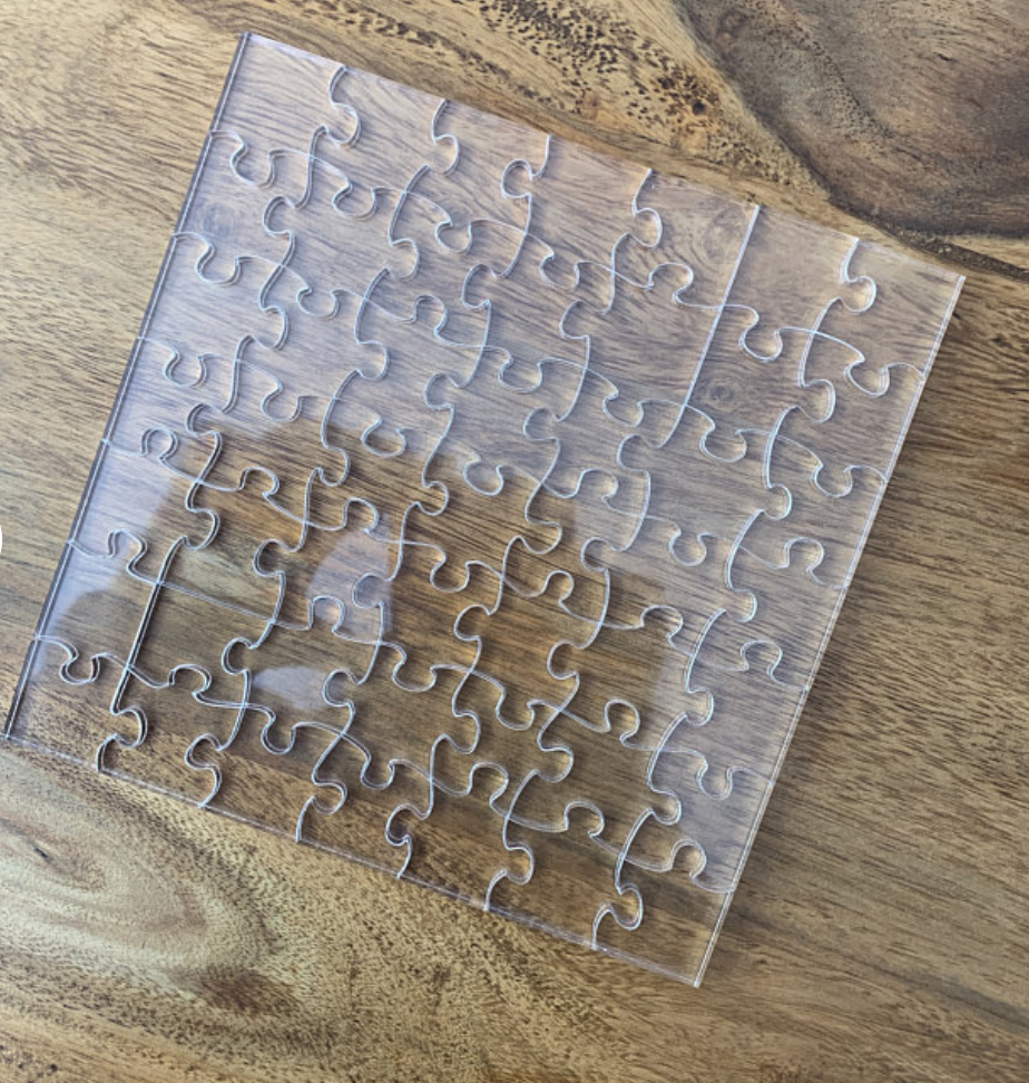 Clear jigsaw puzzle