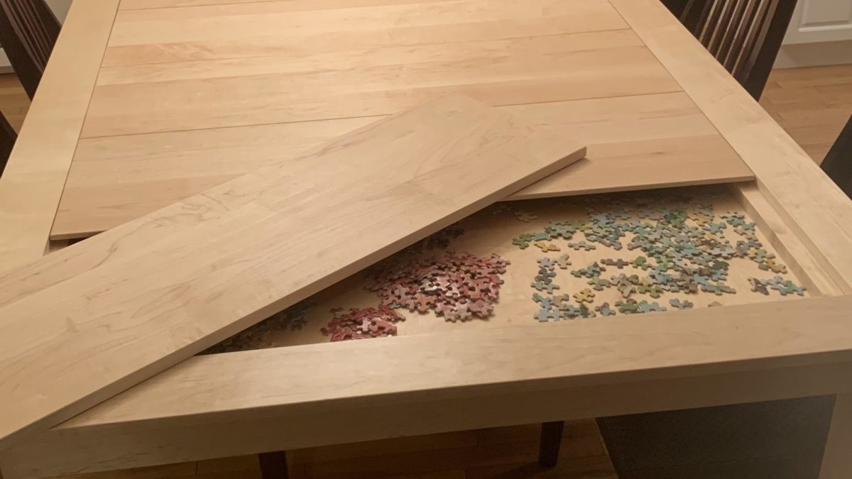 How to build a jigsaw puzzle game table - Designed Decor