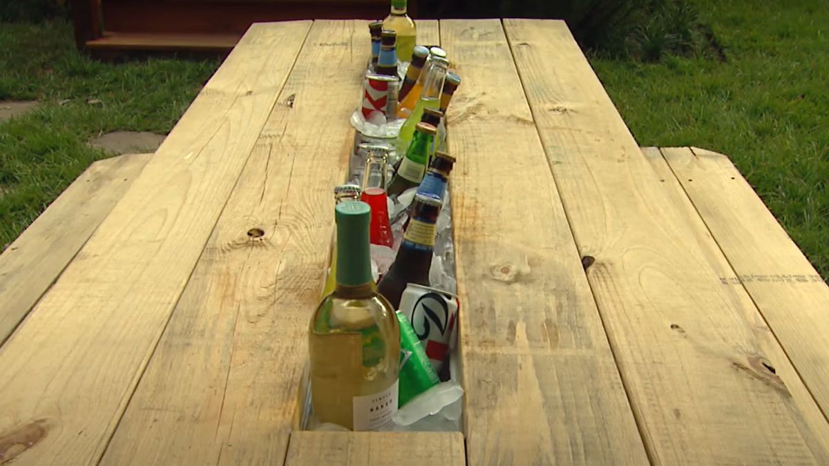 DIY A Drink Trough For Your Picnic Table - Simplemost