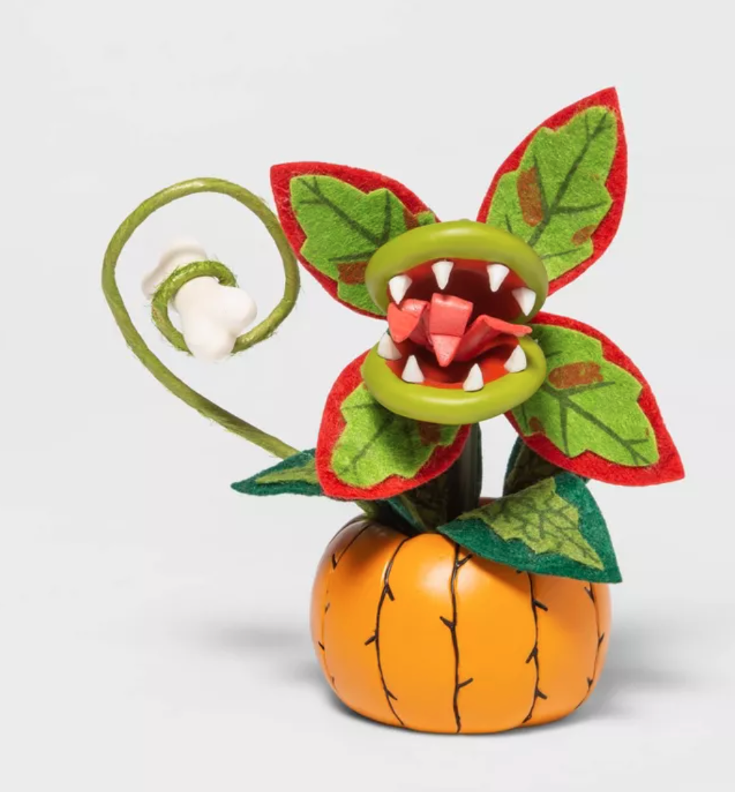 Target's Ghoulish Garden Blood Succulent Faux Halloween Creepy Plant in Orange
