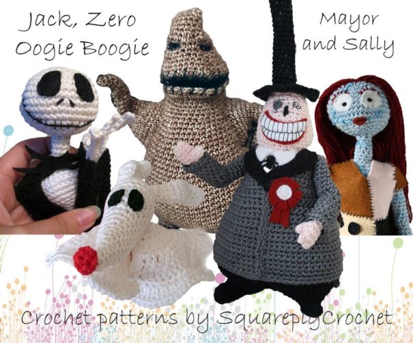 Nightmare Before Christmas crocheted dolls