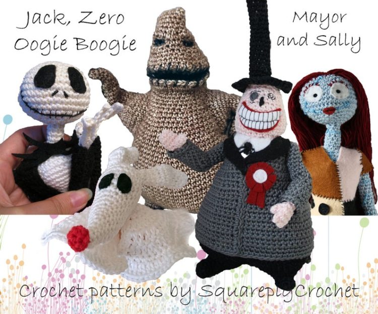 Crochet all of the 'Nightmare Before Christmas' characters with these