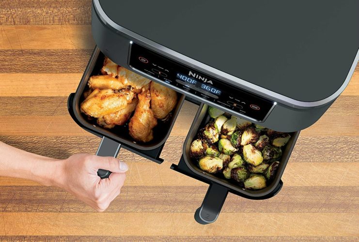 Ninja air fryer with two baskets