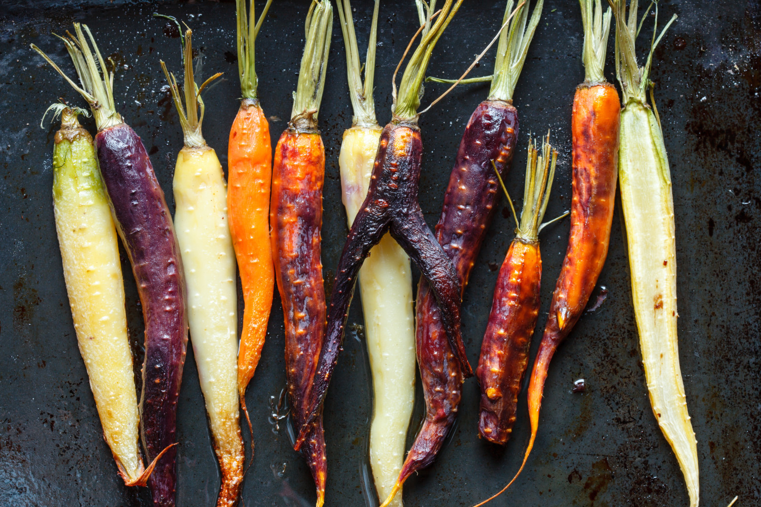 Roasted multi-color carrots