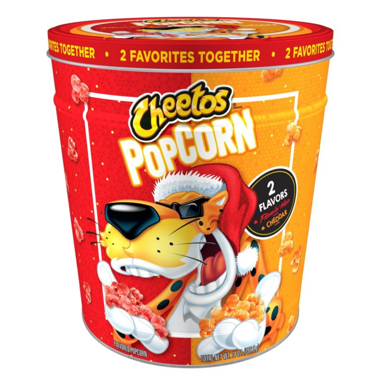 You Can Now Buy A Cheetos Holiday Popcorn Tin.