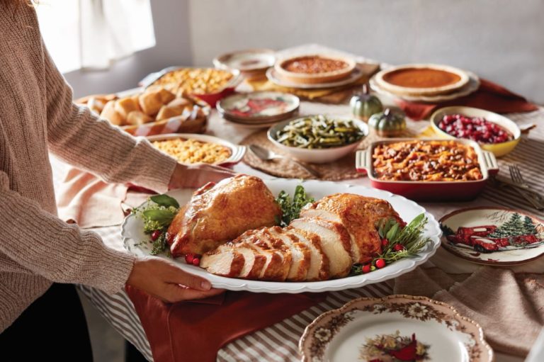 You can get an entire heatandserve Thanksgiving dinner from Cracker