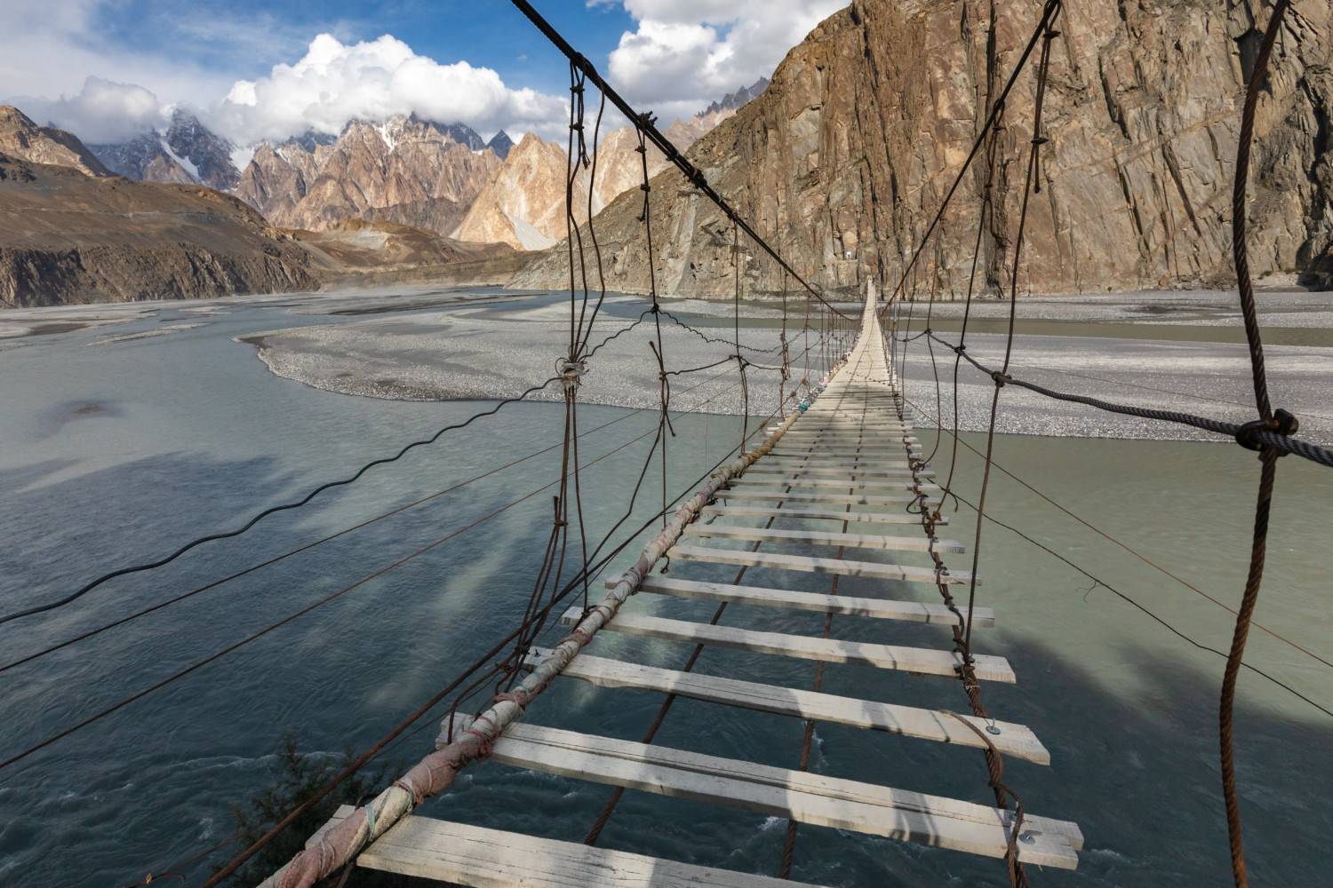 Hussaini suspension bridge, Pakistan