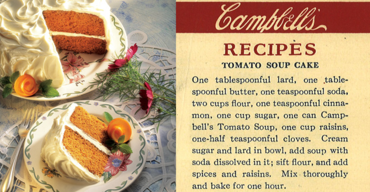 Campbell's vintage tomato soup cake