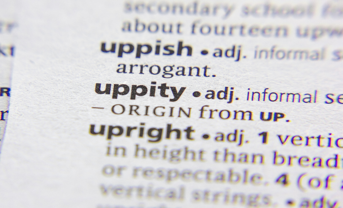 Racist phrases—"uppity" definition