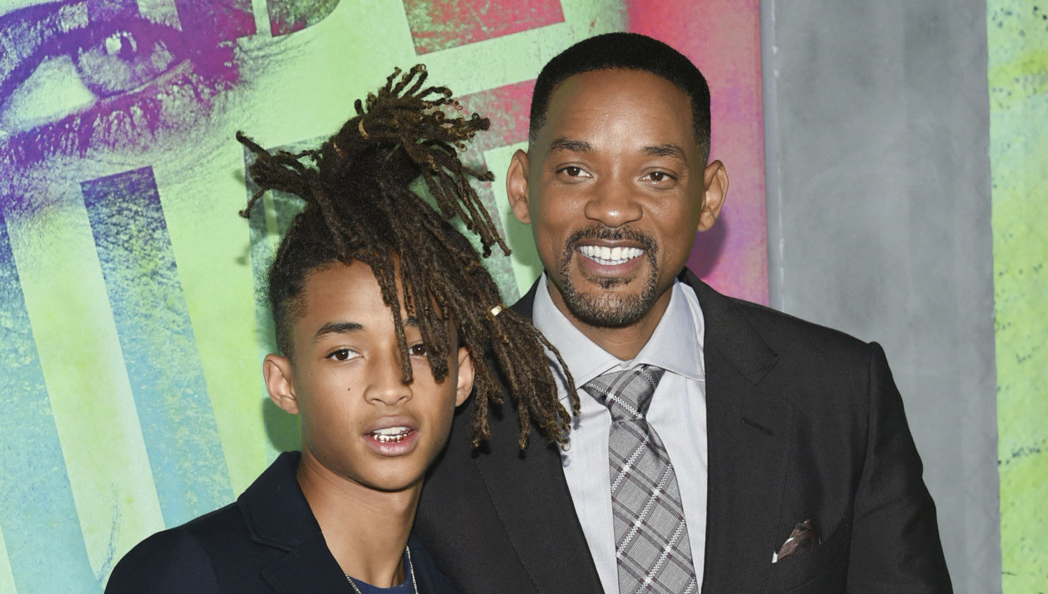 Jaden Smith, Will Smith at "Suicide Squad" premiere