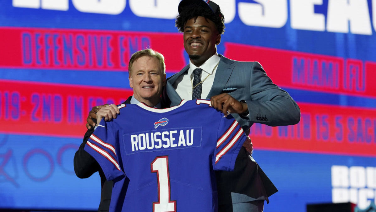 Gregory Rousseau, Roger Goodell, 2021 NFL Draft