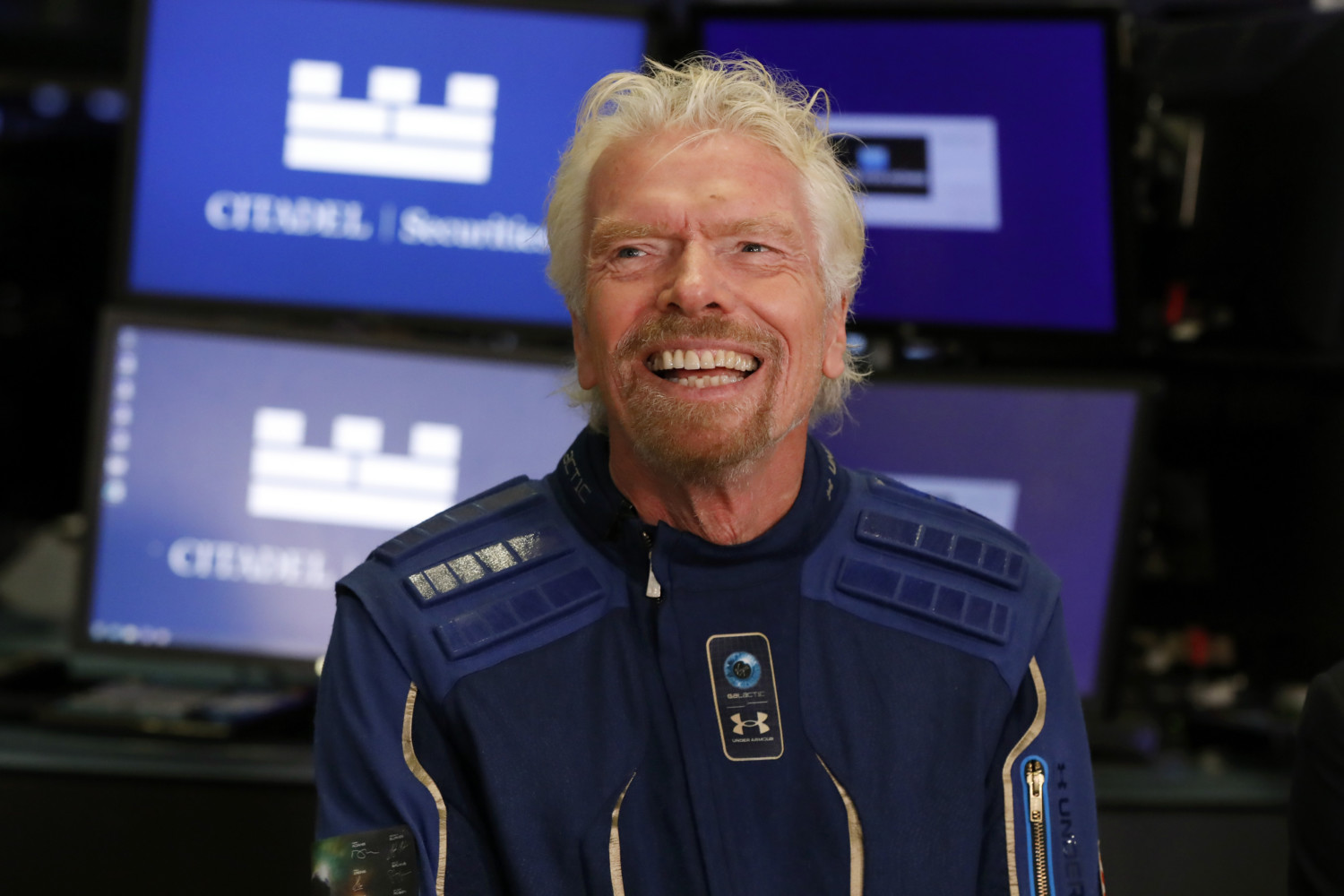 Richard Branson, Founder of Virgin Galactic, at New York Stock Exchange