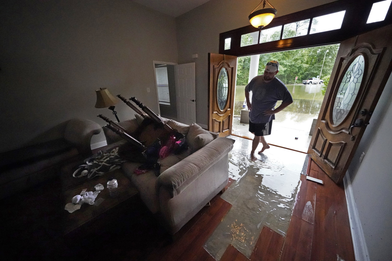 Tropical storm floods a home in Slidell, Louisiana