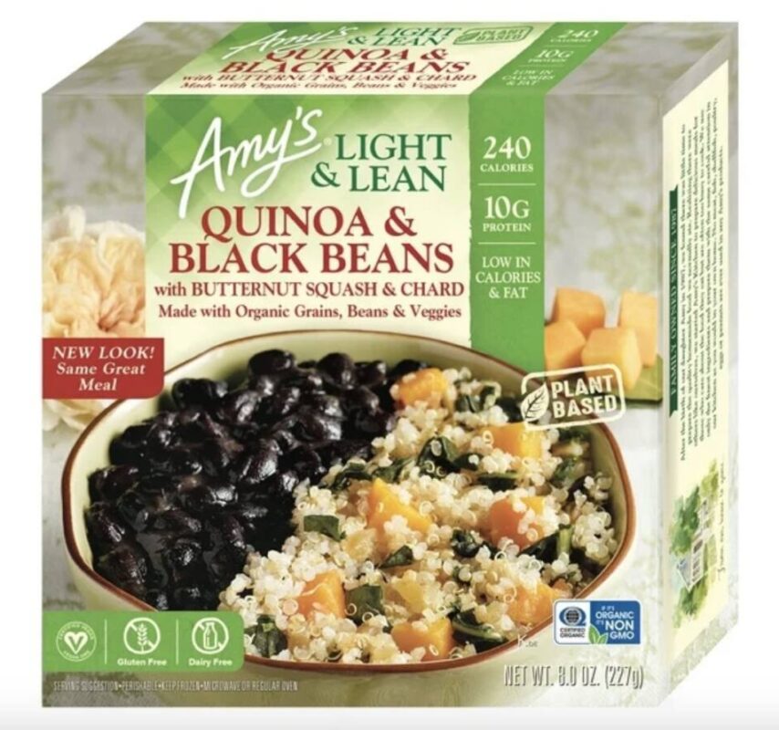 Amy's light and lean quinoa and black beans