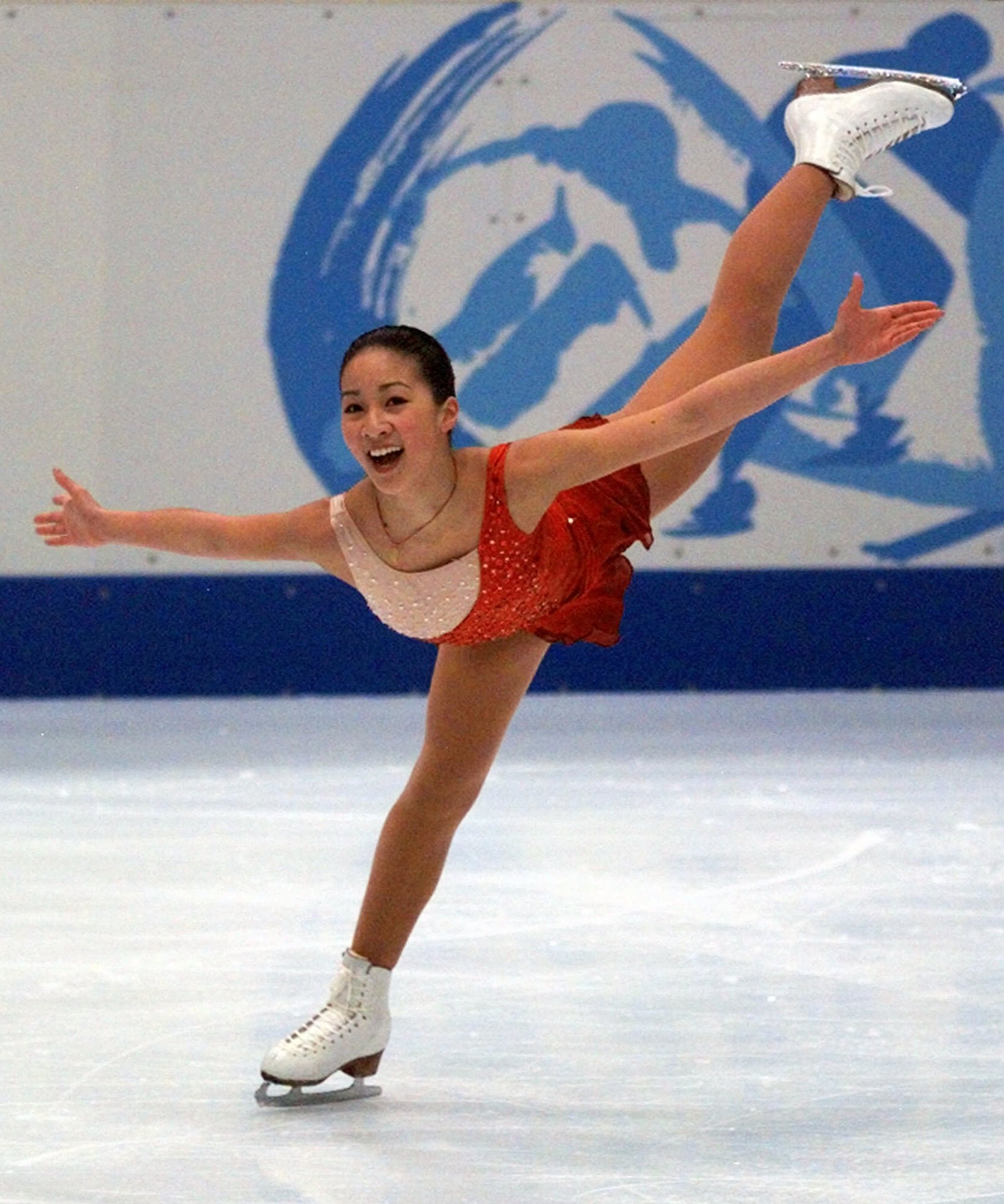 Figure skater Michelle Kwan on ice in Nagano