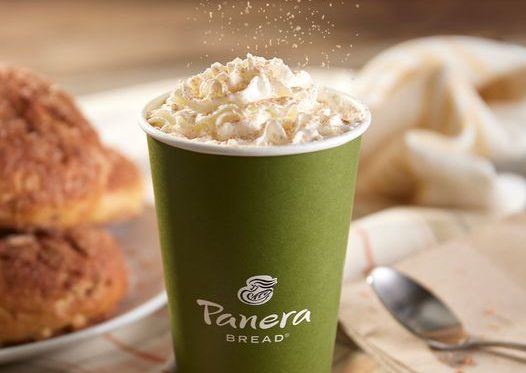 Panera's new for fall cinnamon crunch latte