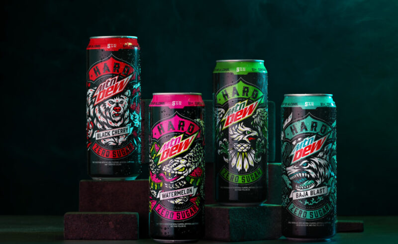 Cans of Hard Mountain Dew.