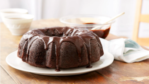 Hershey's Black Magic Chocolate cake on white plate