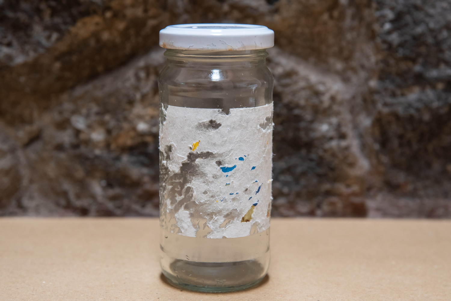 Sticker residue left on glass jar