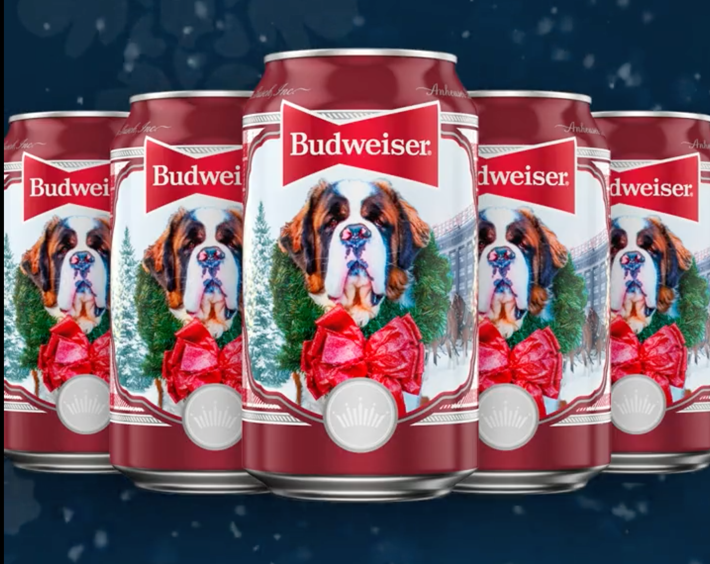 Budweiser's holiday cans featuring dogs