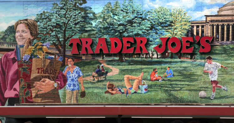 Trader Joe's mural on a market
