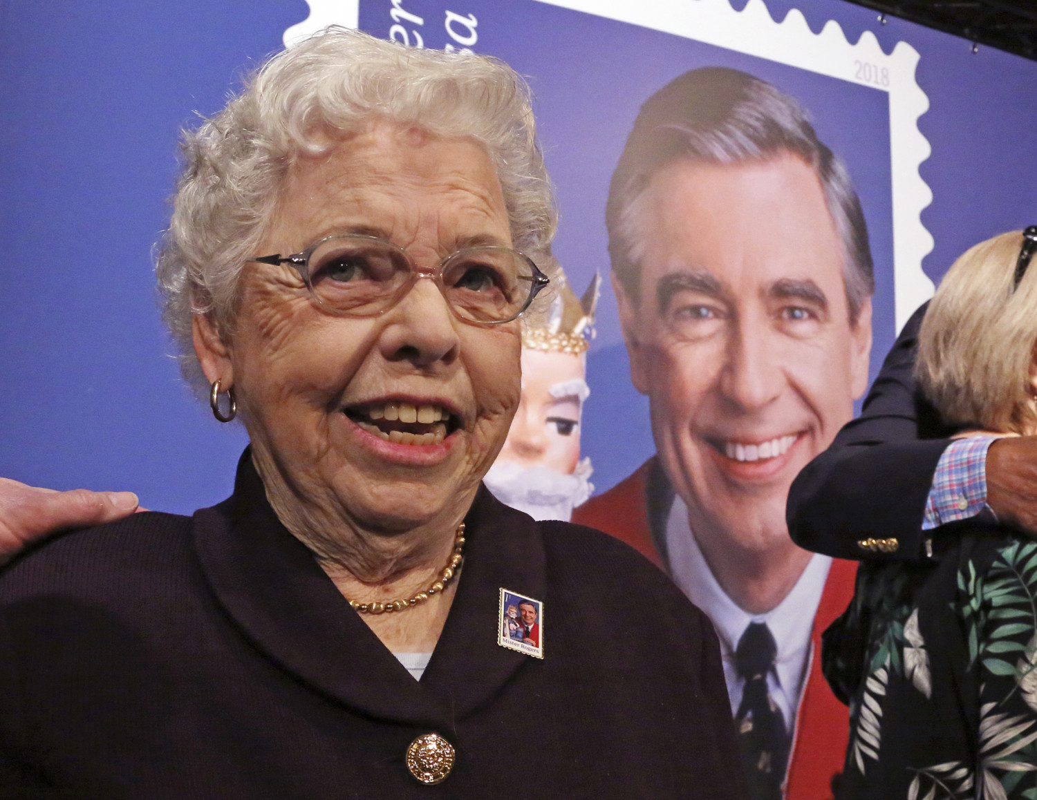 Joanne Rogers, longtime wife of Fred Rogers, is shown in 2018.