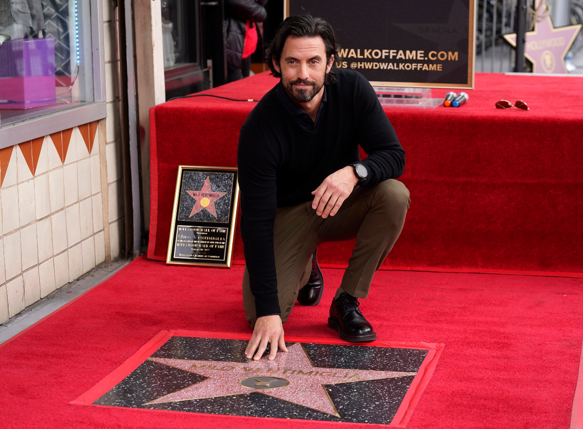 Milo Ventimigilia with his Hollywood Walk of Fame star