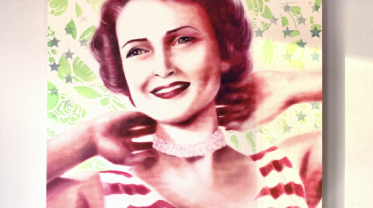 Lipstick portrait of Betty White