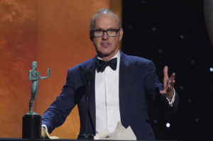 Michael Keaton accepts SAG Award