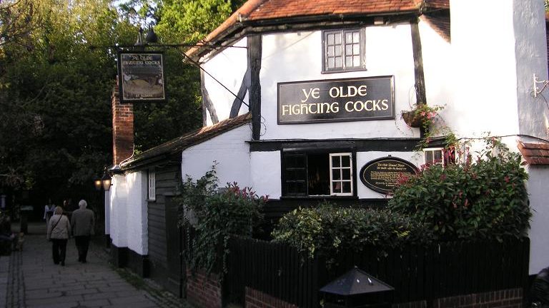 England's oldest pub, Ye Olde Fighting Cocks in St. Albans, Hertfordshire