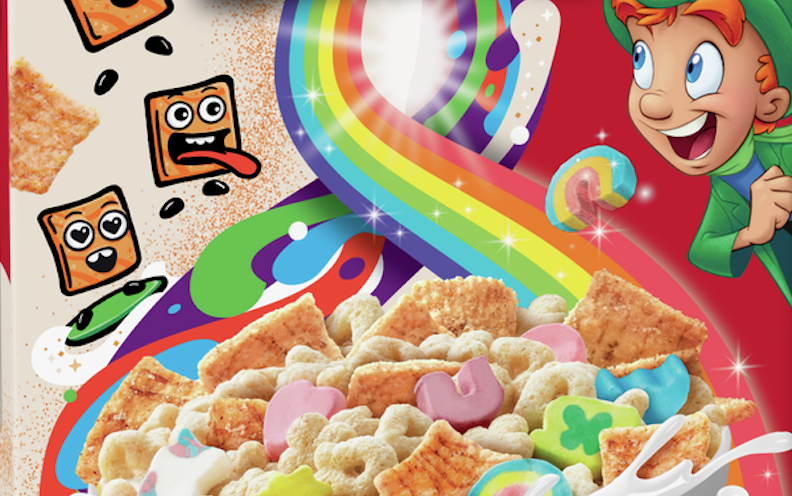 Lucky Charms and Cinnamon Toast Crunch Mix cereal
