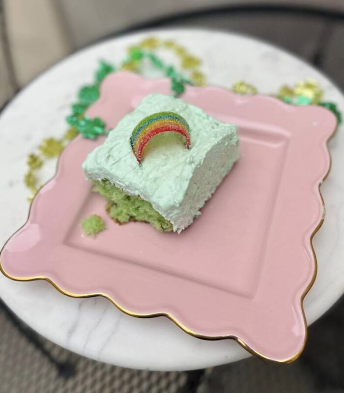Pistachio cake is perfect for St. Patrick's Day