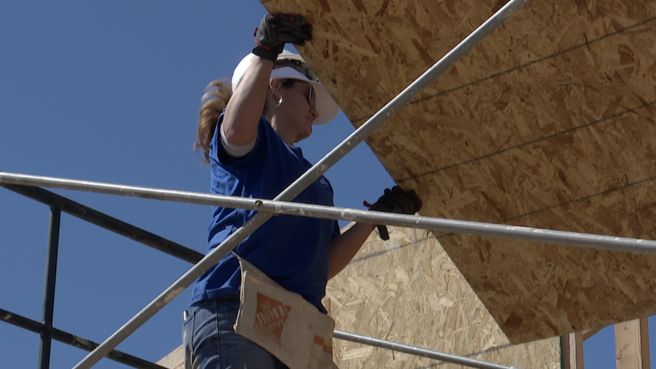 Worker at Habitat for Humanity's 'Women Build' event