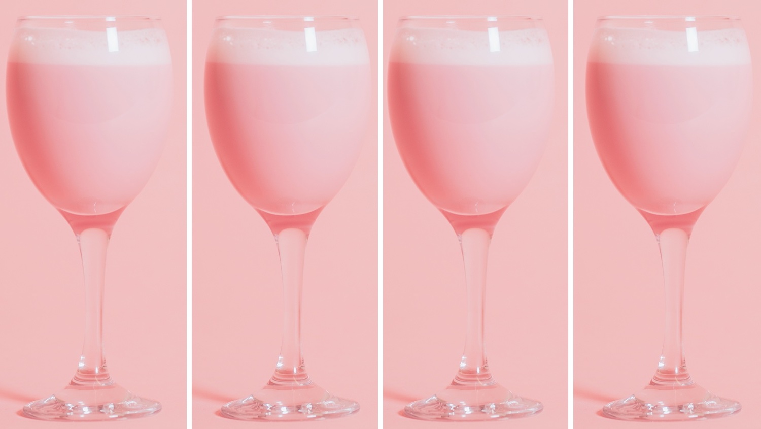 Moscato milkshakes in wine glasses