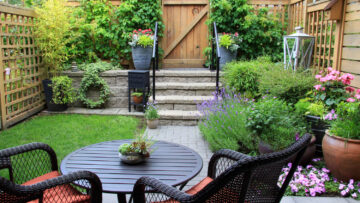 Comfortable backyard garden space