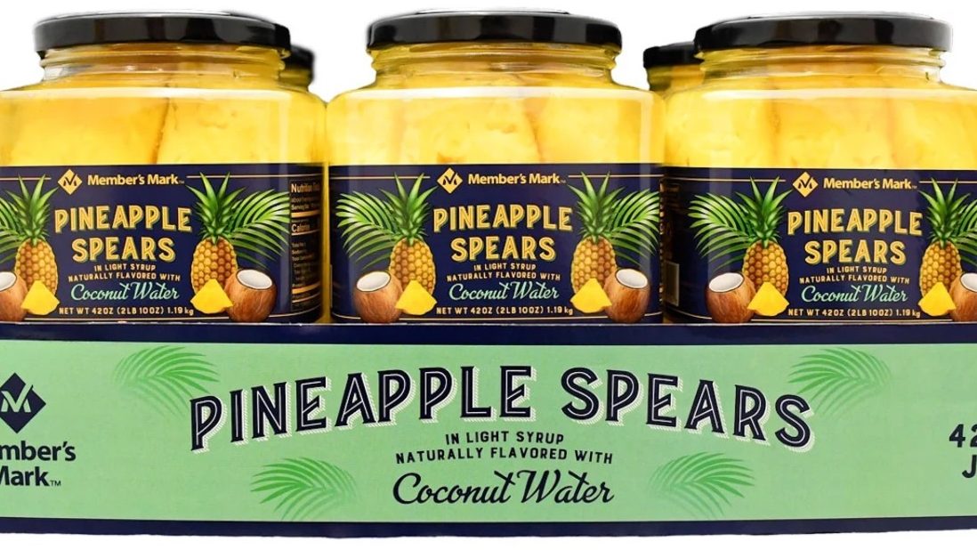 Sam's Club's pineapple spears in coconut water