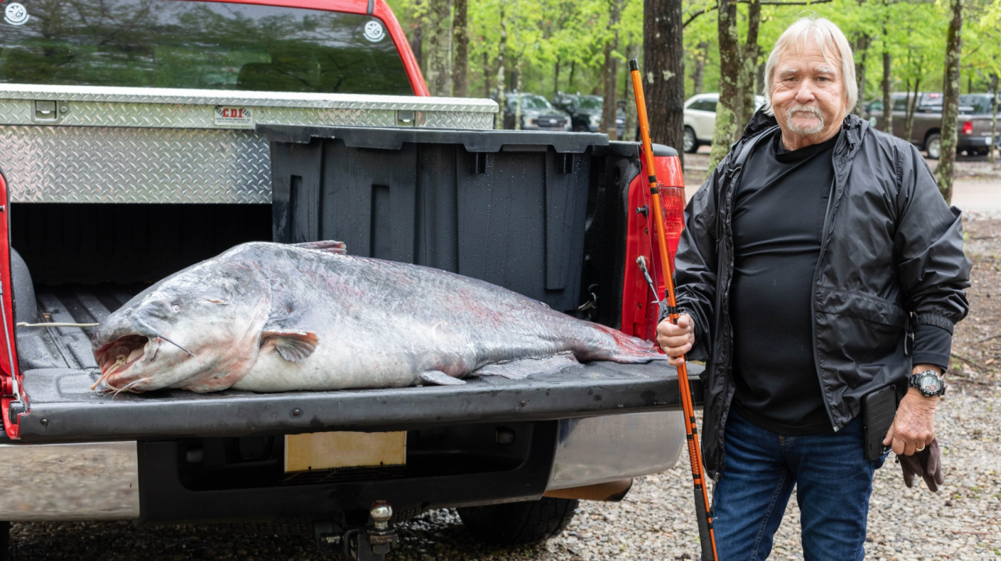 Eugene Cronley and his record-breaking blue catfish