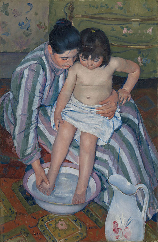 The Child's Bath, a painting by Mary Cassatt