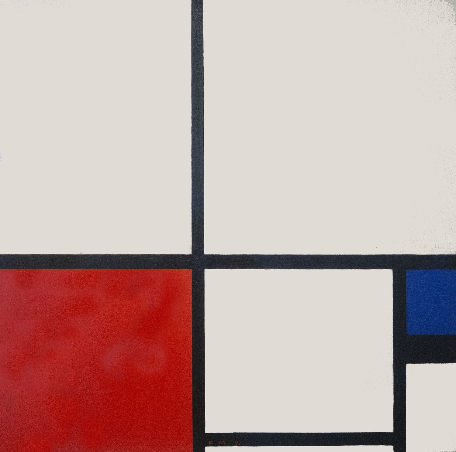 Piet Mondrian painting Composición de colores nº 1