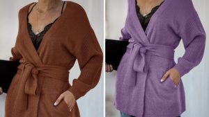Women's wrap tie cardigan on Amazon