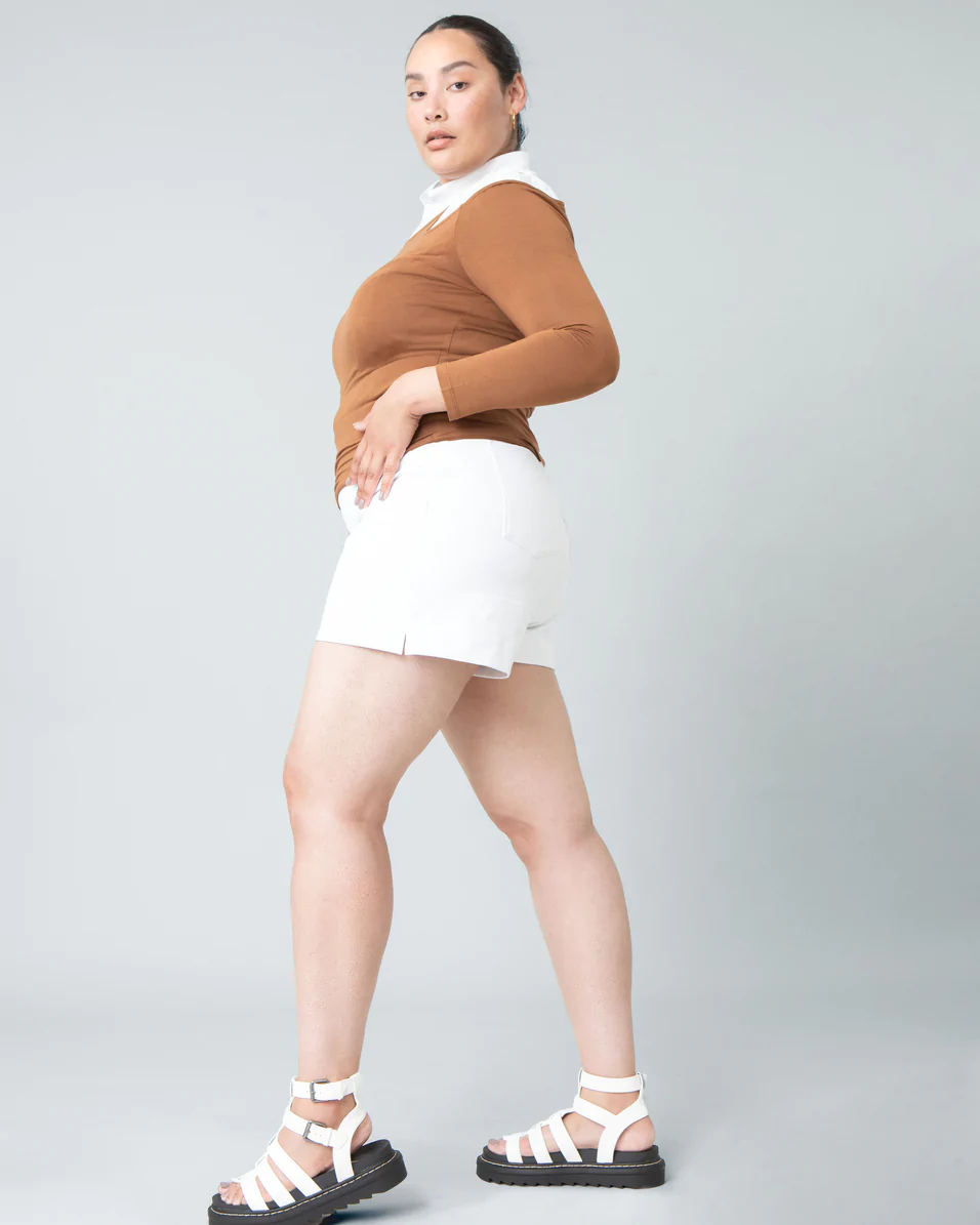 Spanx Silver Lining Technology White Shorts