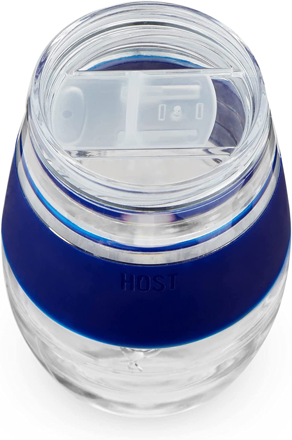 Blue Wine tumbler with lid