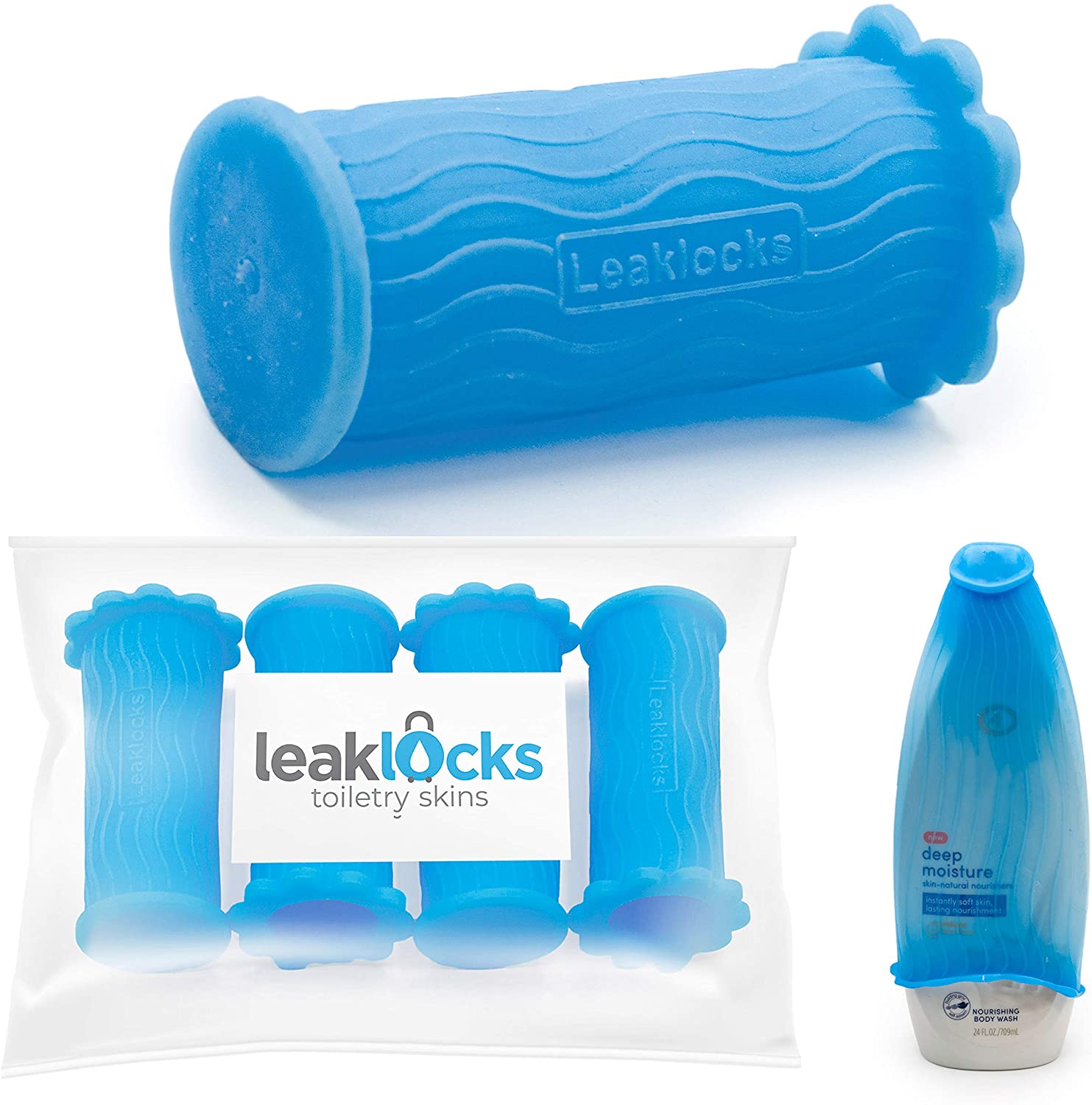 LeakLocks Toiletry Skins 4-pack