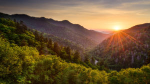 Smoky Mountains at sunset