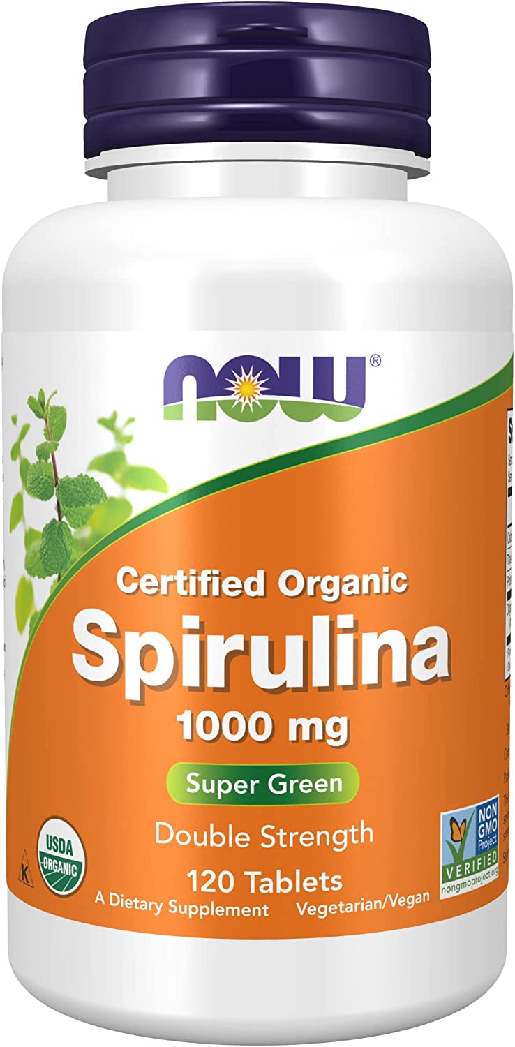 Now Spirulina 1000 mg tablets