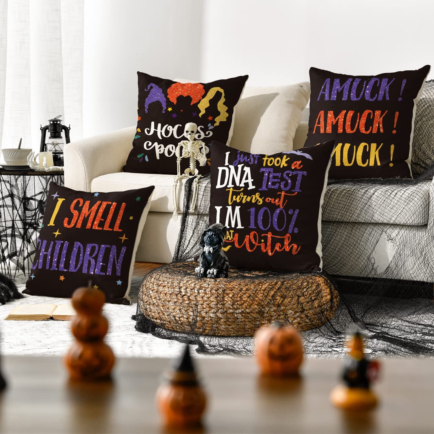 Hocus Pocus themed pillow covers
