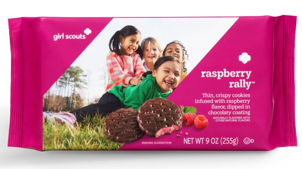 New Raspberry Rally Girl Scout cookies