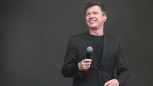 Rick Astley performs on the MTV Stage as part of the V Festival in 2016.